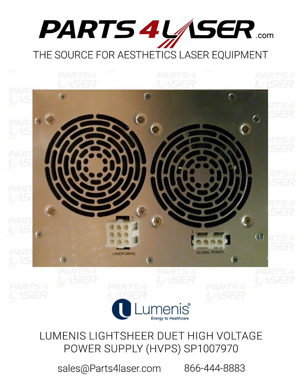 LUMENIS LIGHTSHEER DUET HIGH VOLTAGE POWER SUPPLY (HVPS) SP1007970 LUPS1938 - Image 3