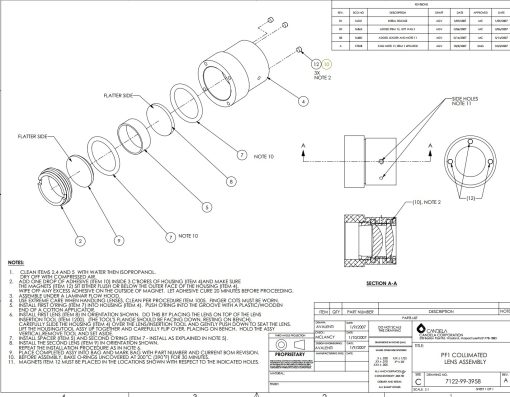 CANDELA GMAX HAND PIECE FOCUS LENS 7122-99-3958 CAOP2703