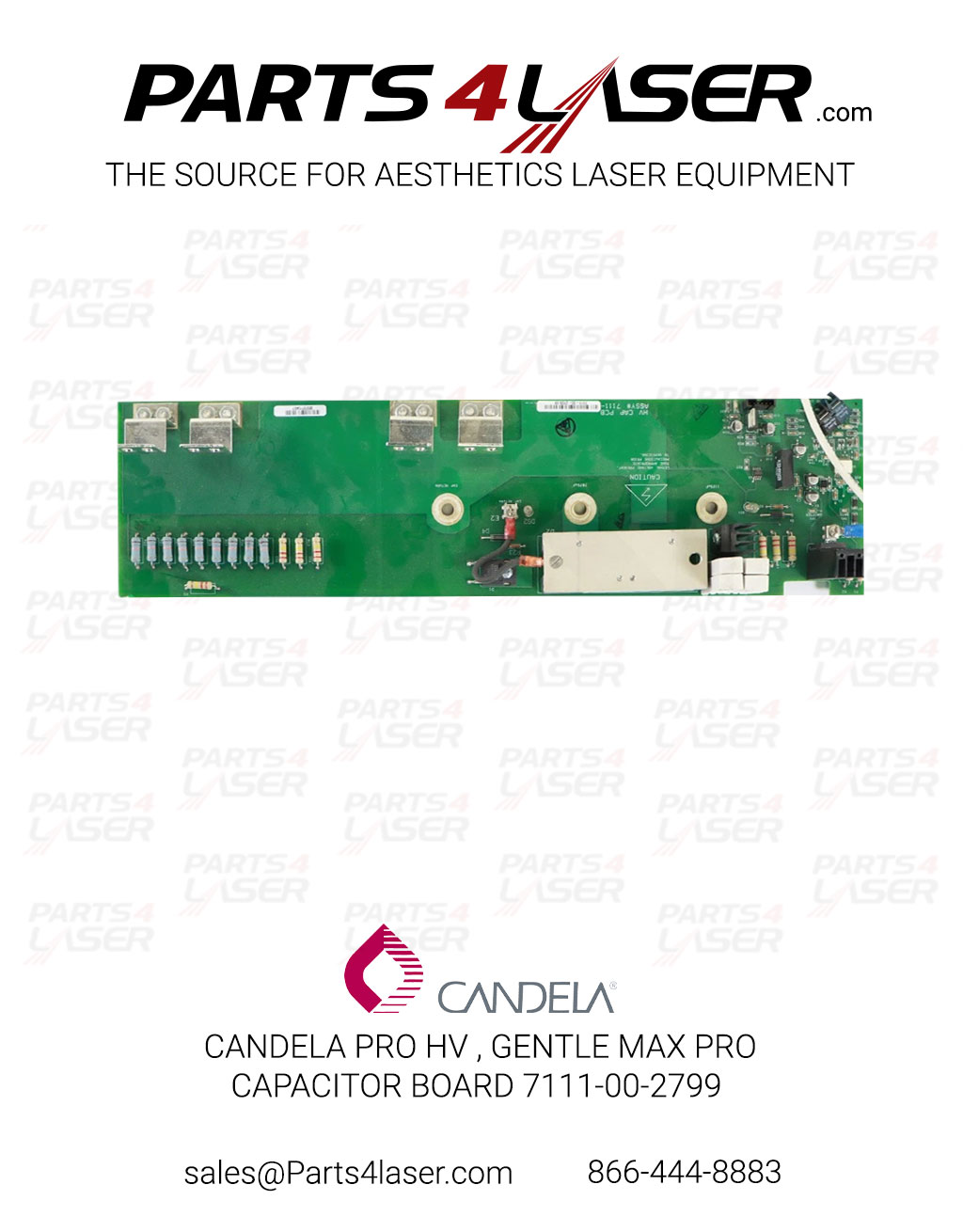CANDELA PRO HV CAPACITOR BOARD 7111-00-2799 GENTLE MAX PRO CAPACITOR BOARD CAPC1222 - Image 3