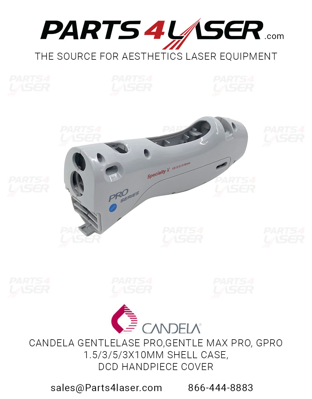 Candela Pro Gentle Max Pro Specialty 1 5 3 5 3x10mm Shell Case Handpiece Cover Casc3032 Parts4laser