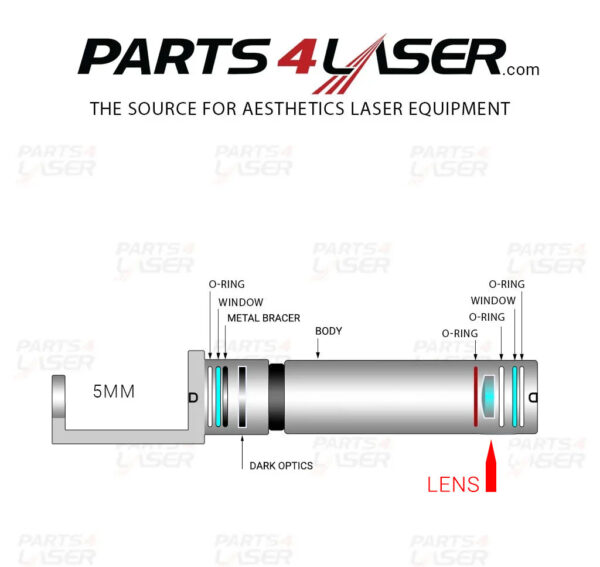 DISTANCE GAUGE 5MM SLIDER OPTIC FOR CANDELA® VBEAM PERFECTA7122-00-3581 CAOP1272, B28