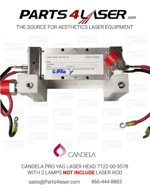 CANDELA PRO YAG LASER HEAD 7122-00-9578 WITH 2 LAMPS NOT INCLUDE LASER ROD , CALH3436