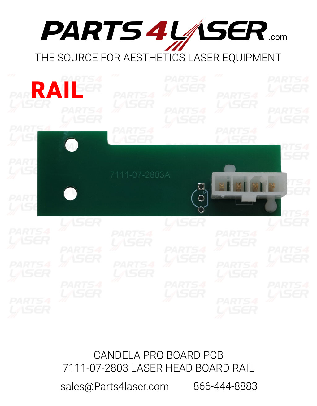 CANDELA PRO BOARD PCB 7111-07-2803 LASER HEAD BOARD RAIL 1-WIRE LIN PCB CAPC2852-RAIL - Image 3