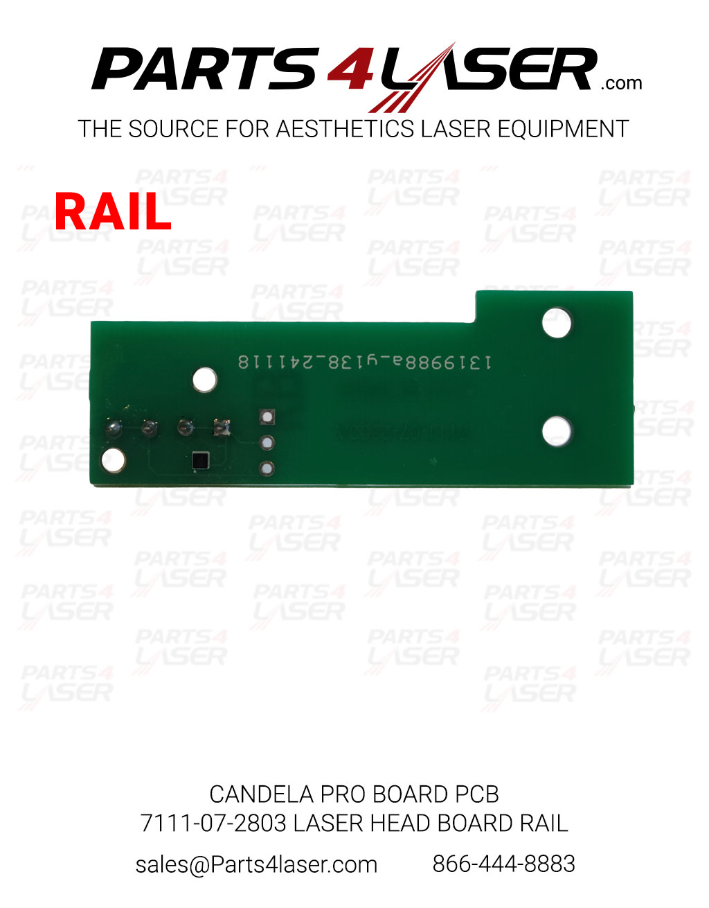 CANDELA PRO BOARD PCB 7111-07-2803 LASER HEAD BOARD RAIL 1-WIRE LIN PCB CAPC2852-RAIL - Image 2