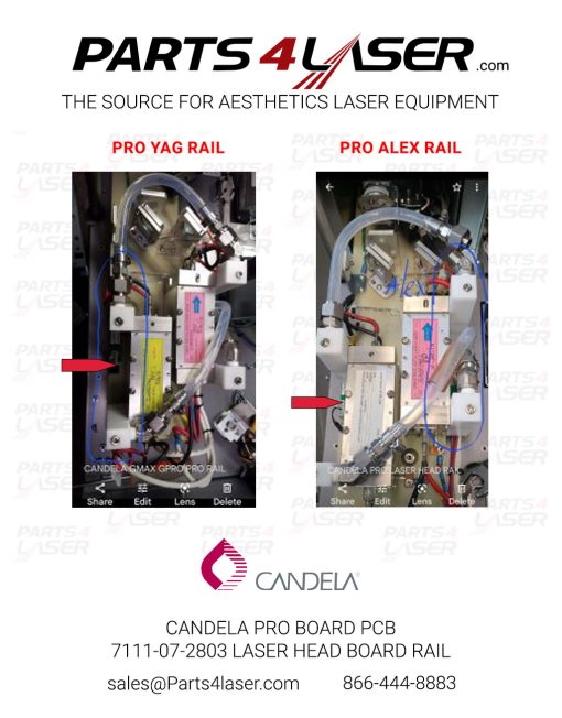 CANDELA PRO BOARD PCB 7111-07-2803 LASER HEAD BOARD RAIL CAPC2852 - Image 2