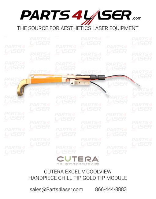 CUTERA EXCEL V COOLVIEW HANDPIECE CHILL TIP GOLD TIP MODULE CUCN3666 - Image 2