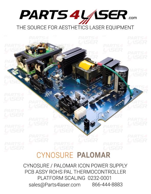 CYNOSURE / PALOMAR ICON POWER SUPPLY PCB ASSY ROHS PAL THERMOCONTROLLER PLATFORM SCALING  0232-0001 CYPS3647