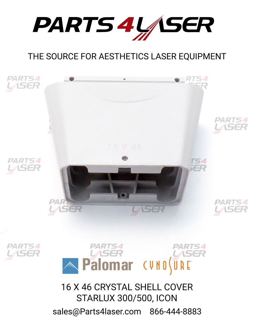 PALOMAR STARLUX LUXR, Y,V 300/500,16 X 46 CRYSTAL SHELL COVER PASC2084