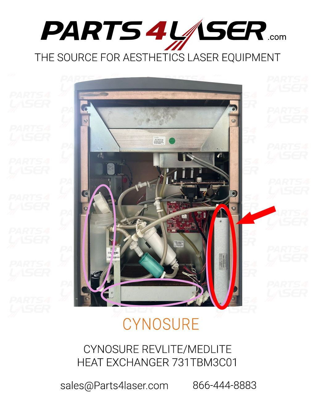 CYNOSURE REVLITE/MEDLITE HEAT EXCHANGER 731TBM3C01 CYCN3538 - Image 3