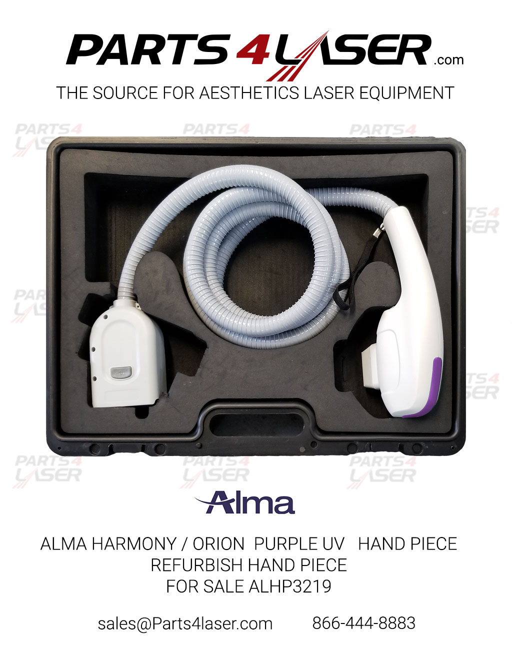 ALMA HARMONY / ORION PURPLE UV HAND PIECE REFURBISH HAND PIECE FOR SALE ALHP3219 - Image 3