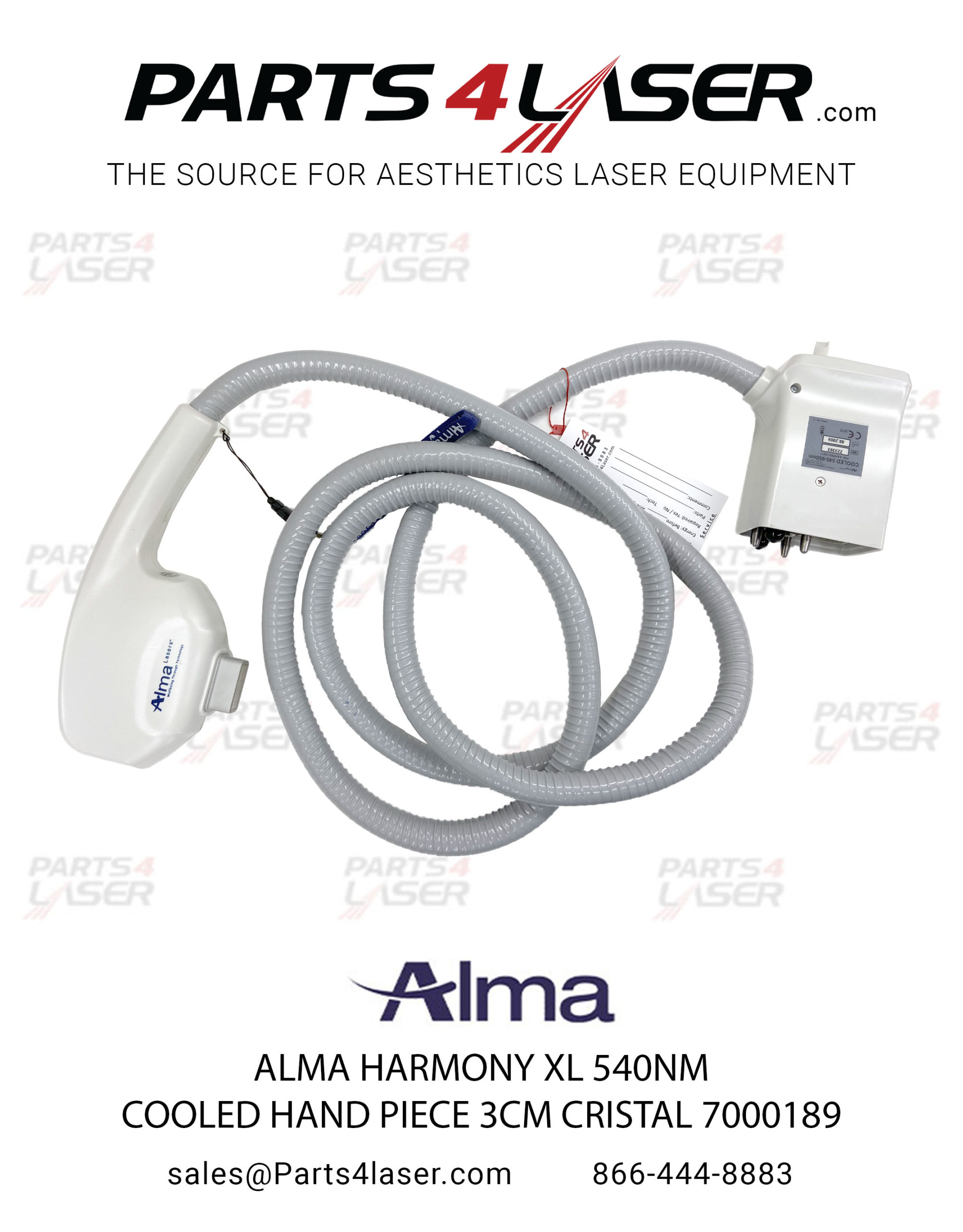 ALMA HARMONY XL 540NM COOLED 3CM CRYSTAL HAND PIECE, HXL FOR SALE ALHP1073