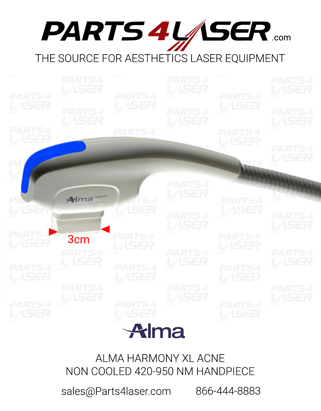 ALMA HARMONY XL ACNE NON COOLED 420-950NM HANDPIECE (BLUE) FOR SALE