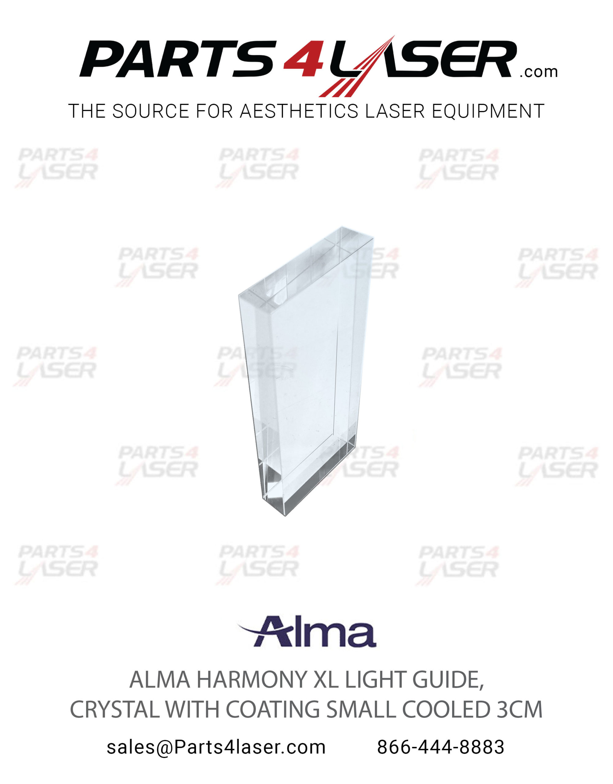 ALMA HARMONY XL LIGHT GUIDE, CRYSTAL WITH COATING SMALL COOLED 3CM ALOP1045