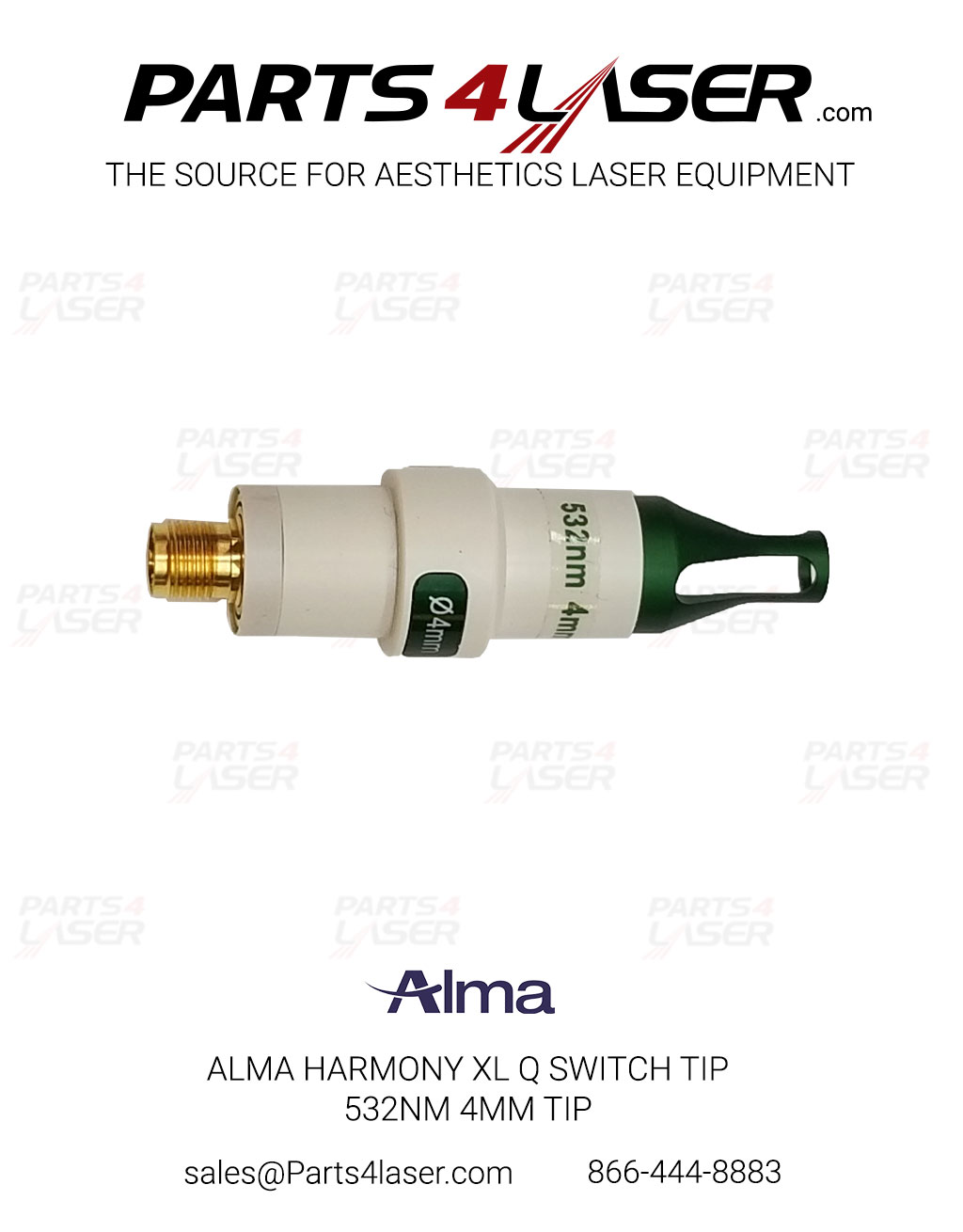 ALMA HARMONY XL Q SWITCH TIP 532NM 4MM TIP ALOP3268, B78 - Image 3