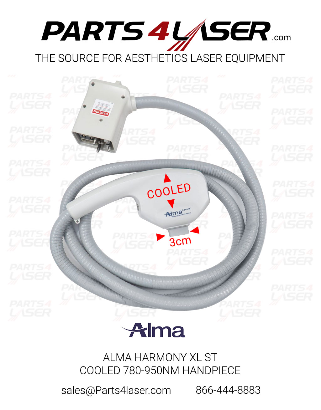 ALMA HARMONY XL ST COOLED 780-950NM HANDPIECE (DARK RED) REPAIR AND REFURBISH YOUR HAND PIECE - Image 3