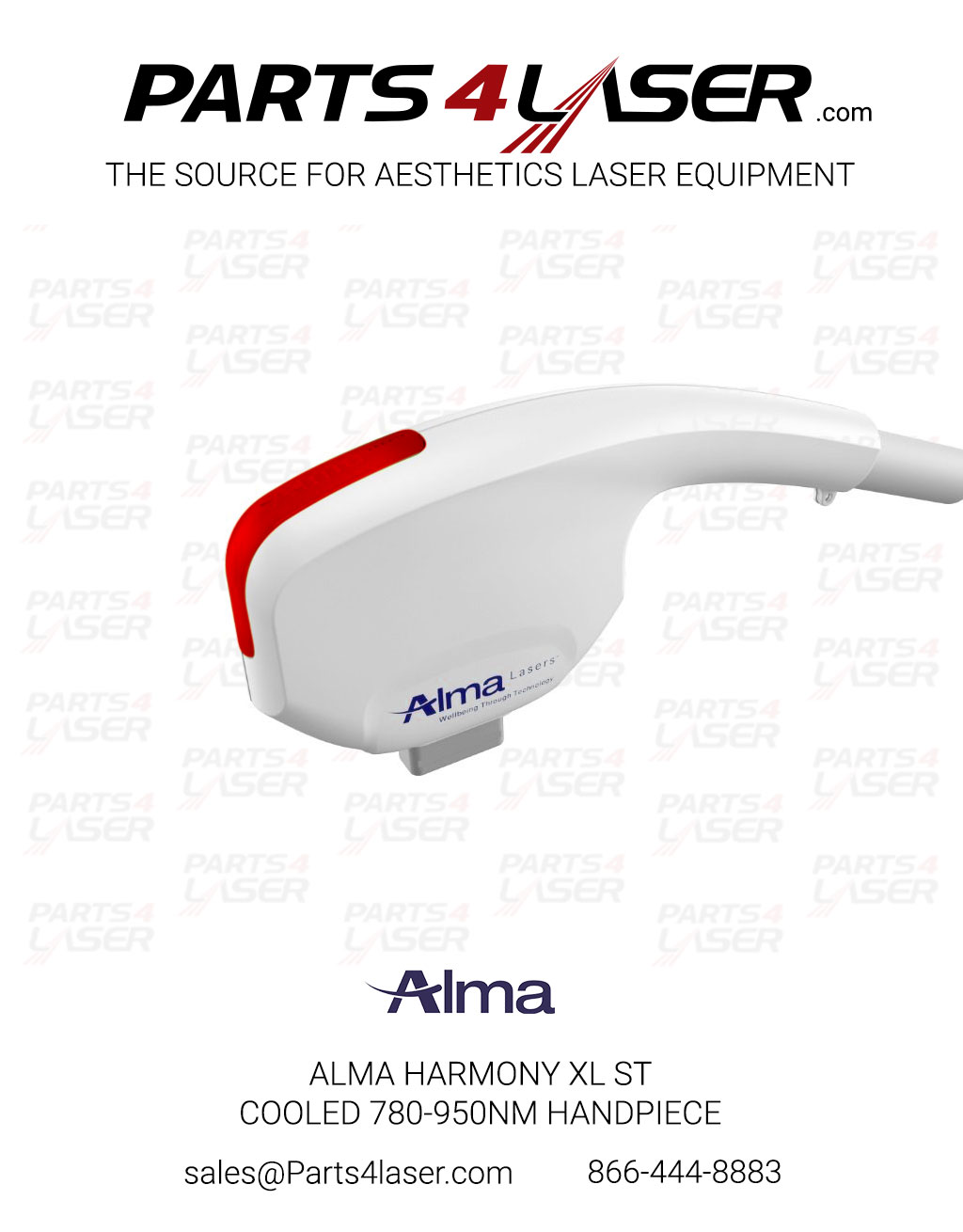 ALMA HARMONY XL ST COOLED 780-950NM HANDPIECE (DARK RED) REPAIR AND REFURBISH YOUR HAND PIECE