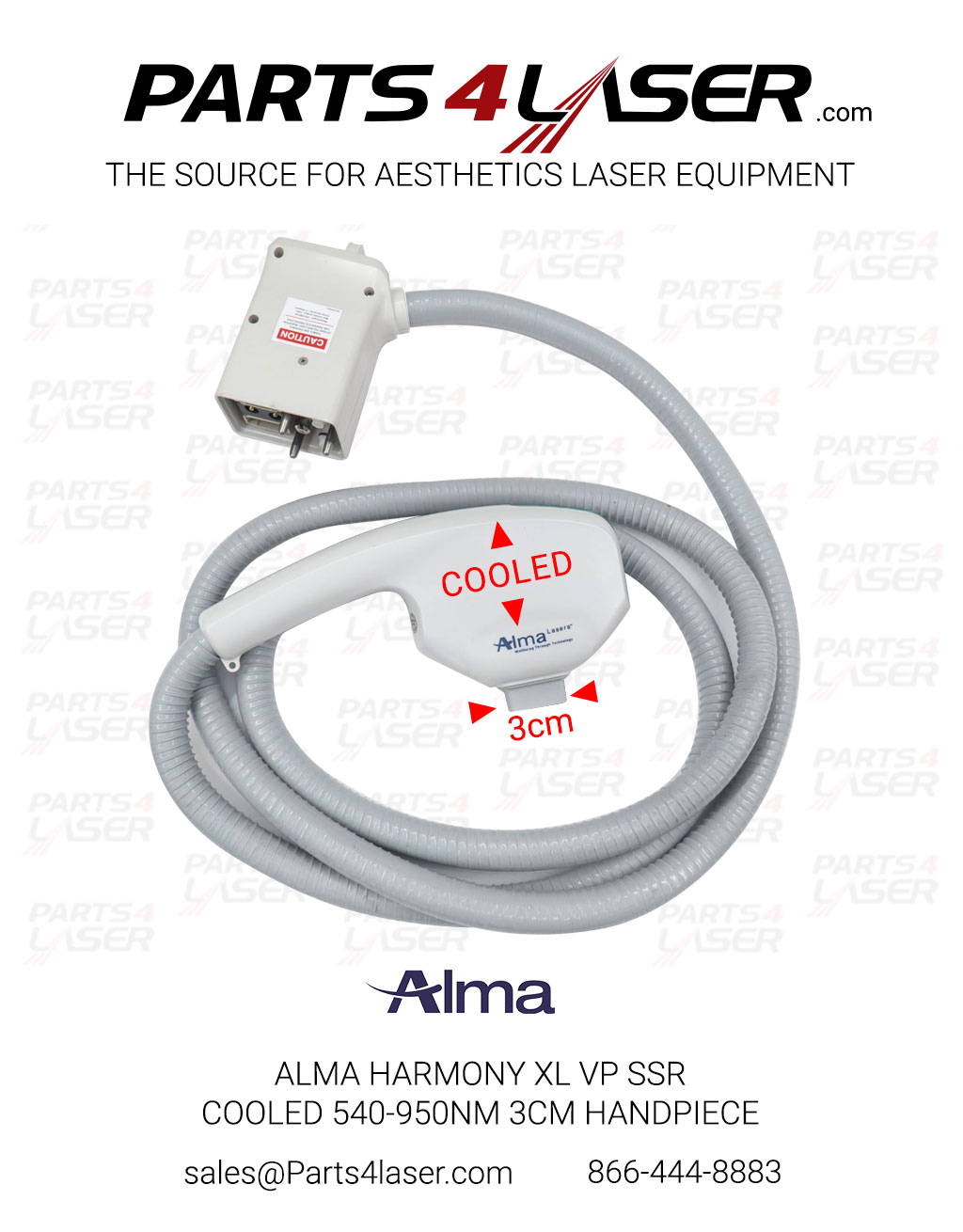 ALMA HARMONY XL VP SSR COOLED 540-950NM 3CM HANDPIECE ( DARK GREEN) REPAIR AND REFURBISH YOUR HAND PIECE - Image 4