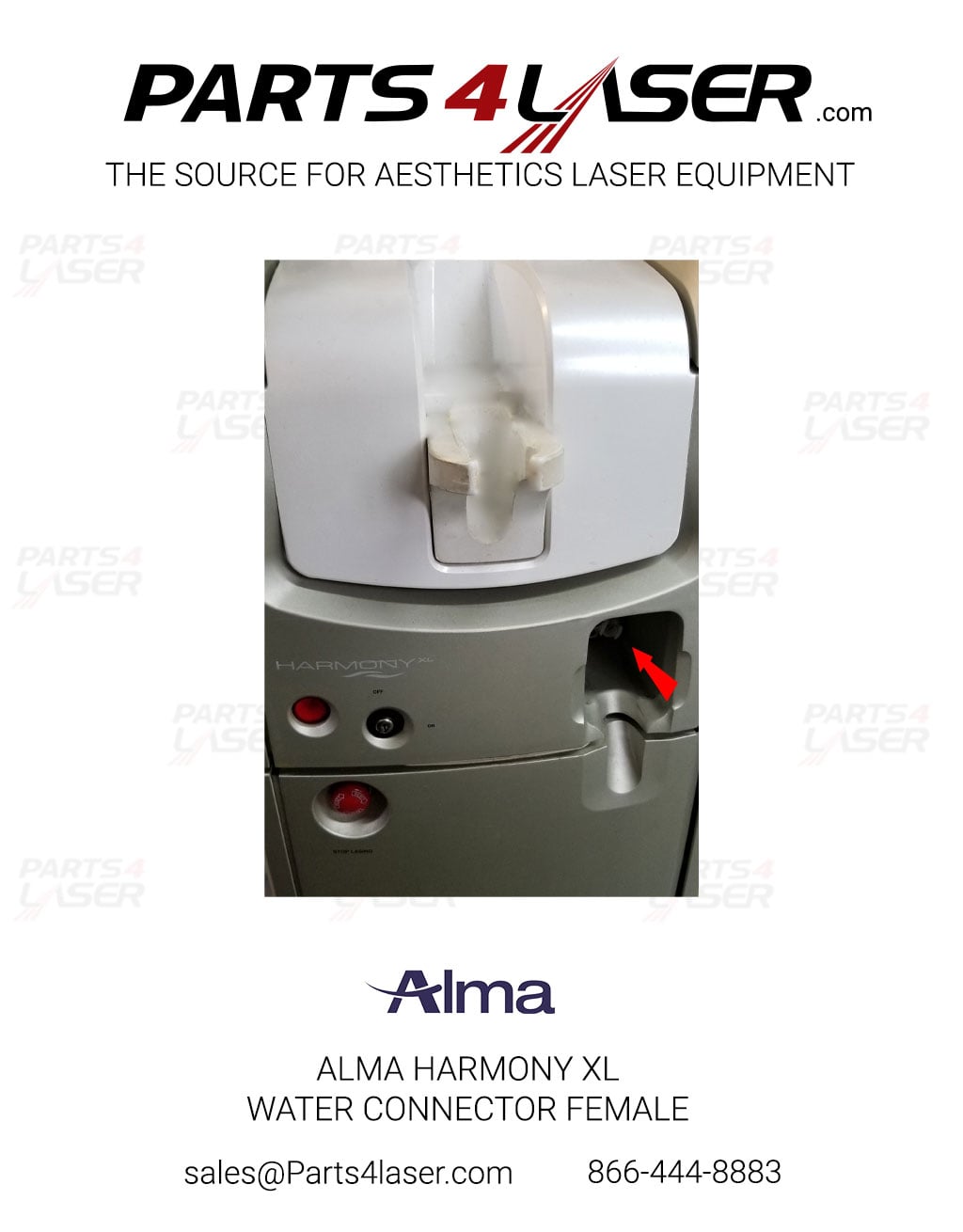 ALMA HARMONY XL WATER CONNECTOR FEMALE ALWC3310, E102 - Image 2