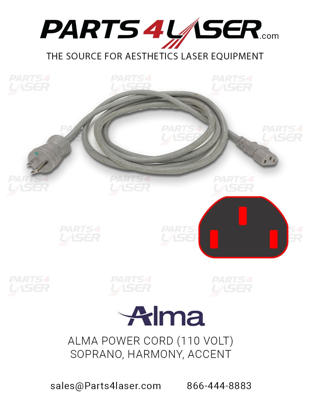ALMA POWER CORD (110 VOLT) SOPRANO, HARMONY, ACCENT, ALCN1133