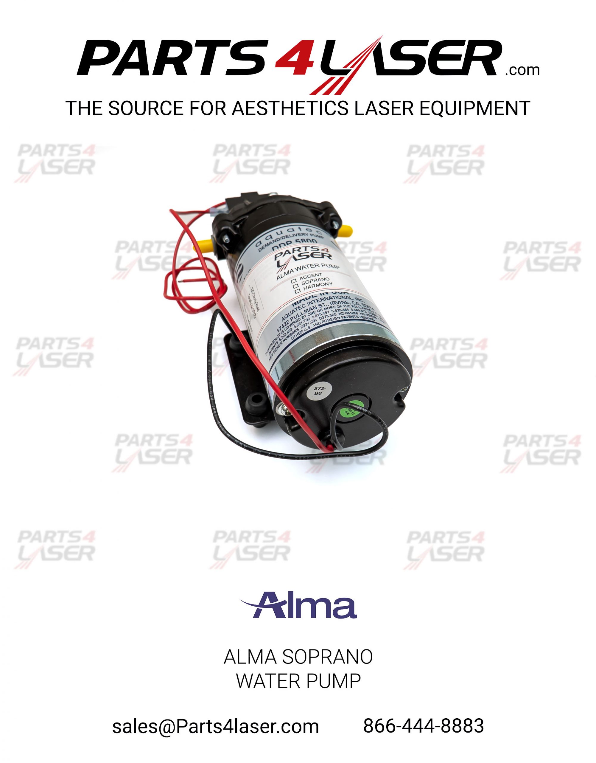 ALMA SOPRANO XL, XLI,ICE , PLATINUM, TITANIUM WATER PUMP ALPU1039 - Image 3