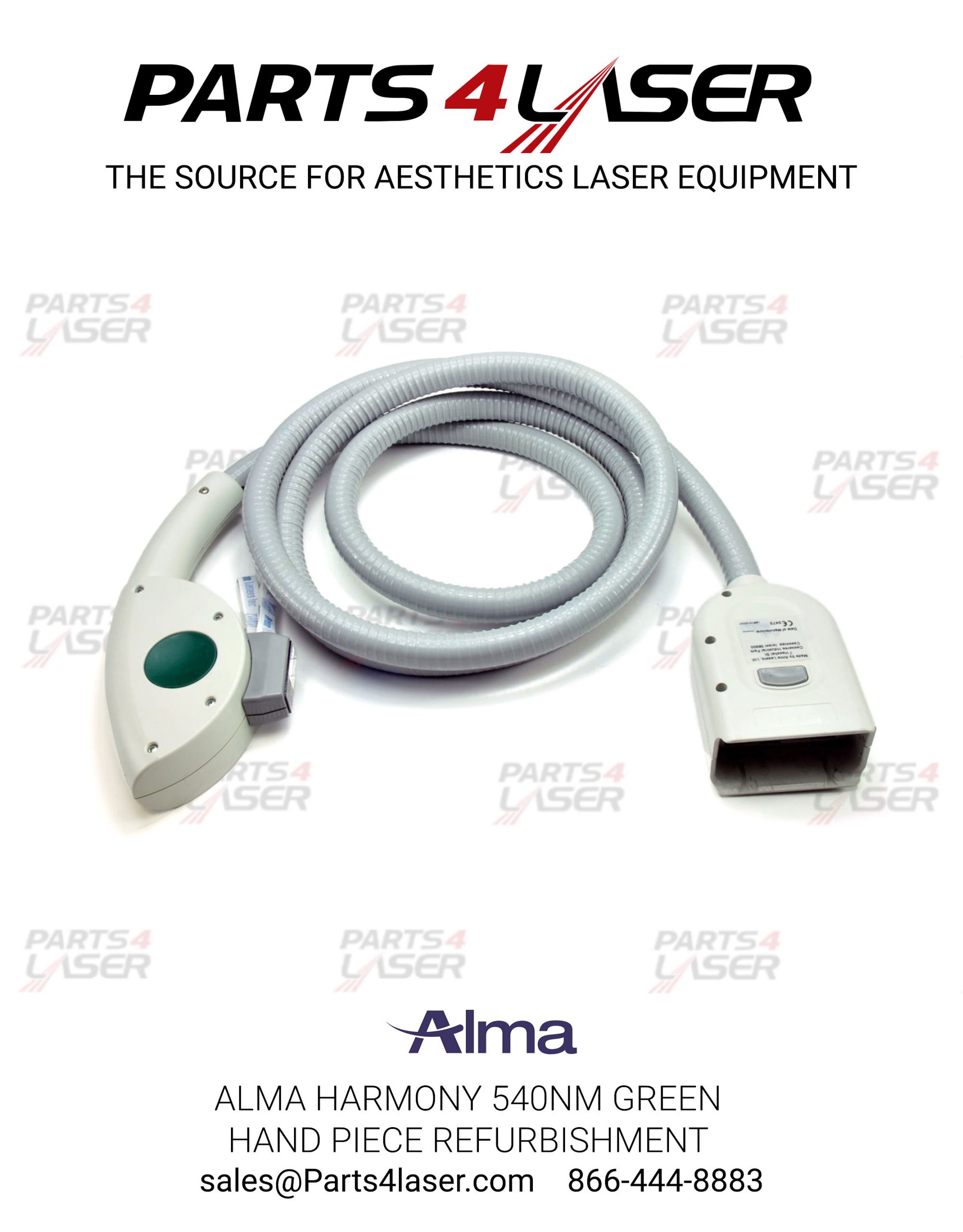 Alma Harmony 540nm Green Hand Piece Refurbishment