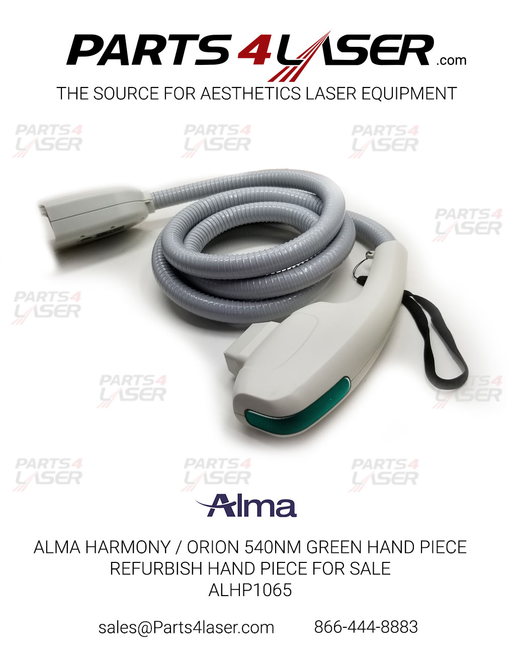 ALMA HARMONY / ORION 540NM GREEN HAND PIECE REFURBISH HAND PIECE FOR SALE ALHP1065
