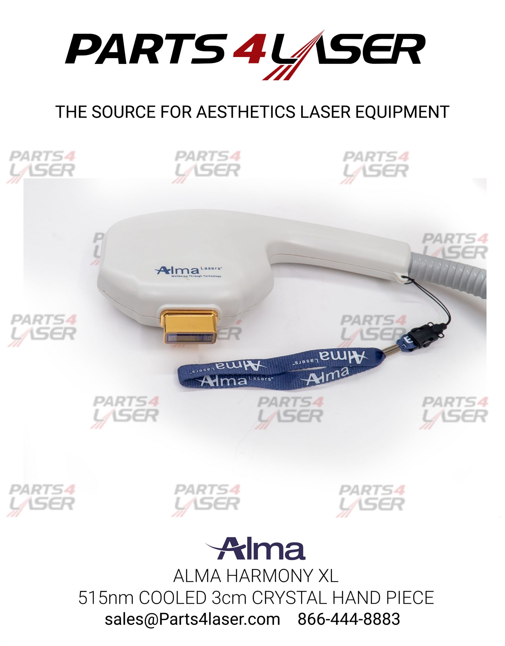 ALMA HARMONY XL 515nm COOLED 3cm CRYSTAL Hand Piece, Refurbish Your Hand Piece, HXL - Image 4