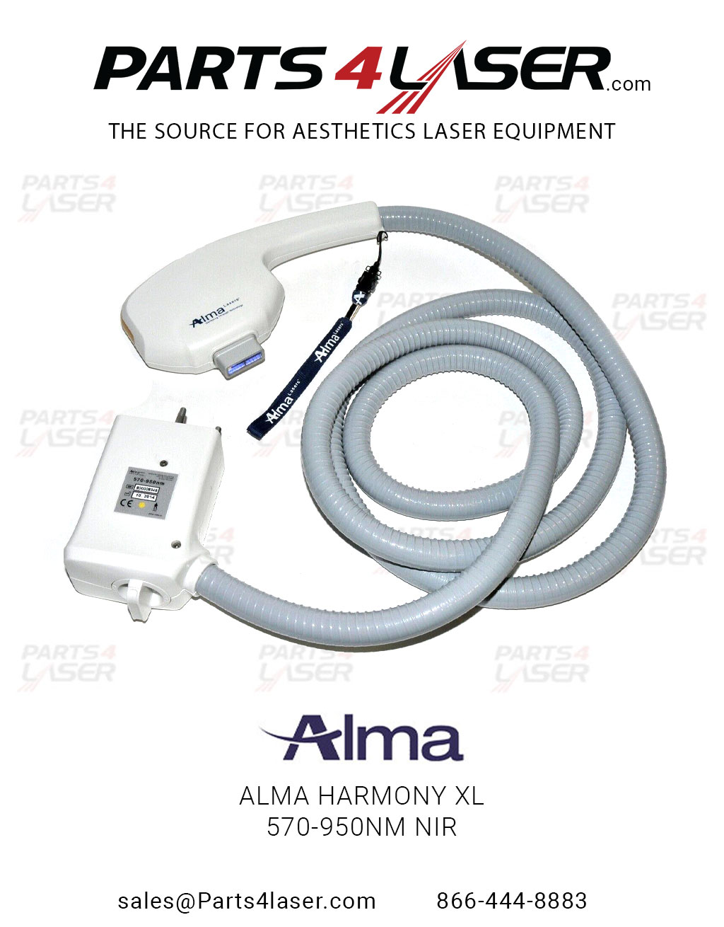 Alma Harmony XL NIR 570nm Yellow Hand Piece, Repair/Refurbish Your Hand Piece, HXL