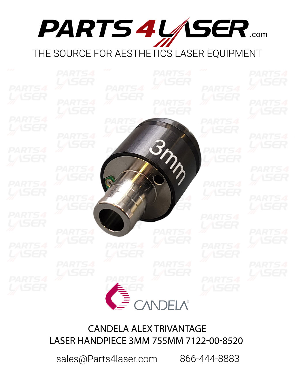 CANDELA ALEX TRIVANTAGE LASER HANDPIECE 3MM 755MM 7122-00-8520 CANDELA ATV CAOP3692