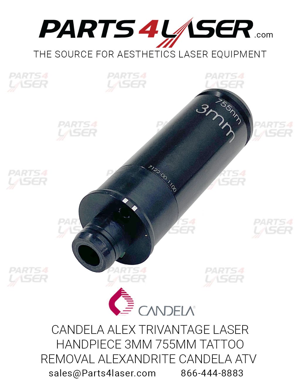 CANDELA ALEX TRIVANTAGE LASER HANDPIECE 3MM 755MM 7122-00-1100 CANDELA ATV CAOP3697