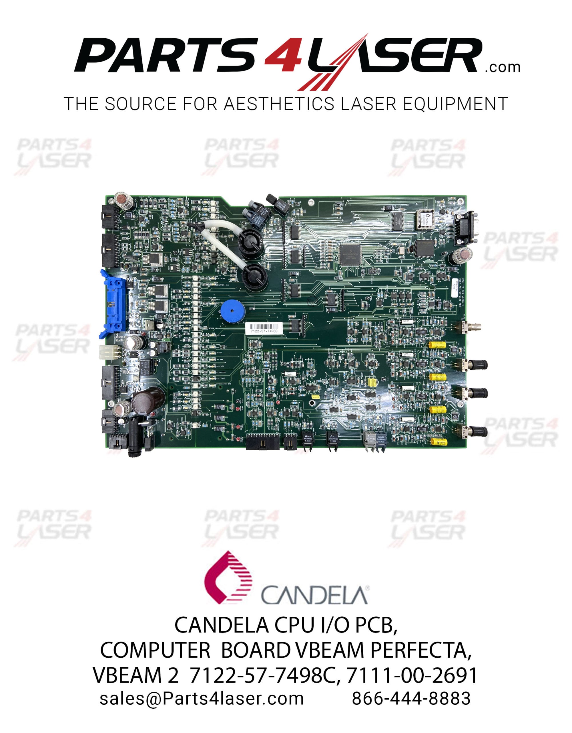 CANDELA CPU I/O PCB, COMPUTER BOARD VBEAM PERFECTA, VBEAM 2 7122-57-7498C, 7111-00-2691 , CAPC2812