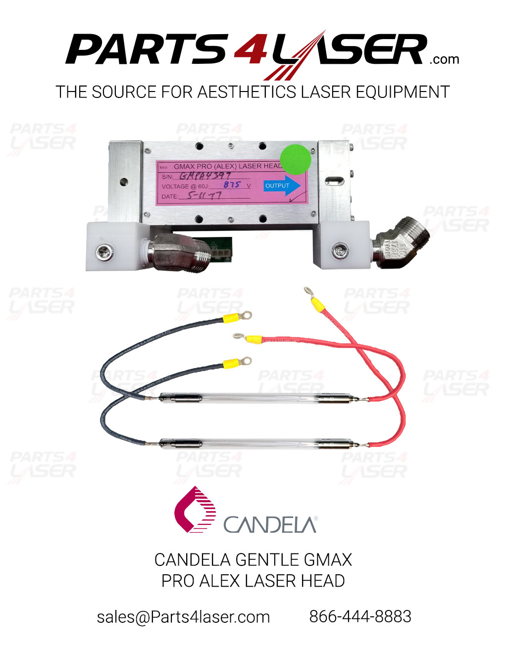 CANDELA GENTLE GMAX PRO ALEX LASER HEAD #2 7122-00-9207 CALH3278 NO LASER ROD - Image 4