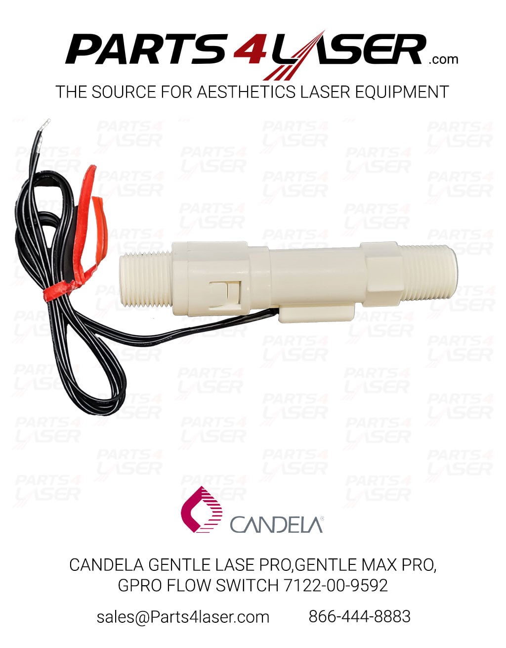 CANDELA GENTLE LASE PRO,GENTLE MAX PRO, GPRO FLOW SWITCH 7122-00-9592 CACN1397, B55