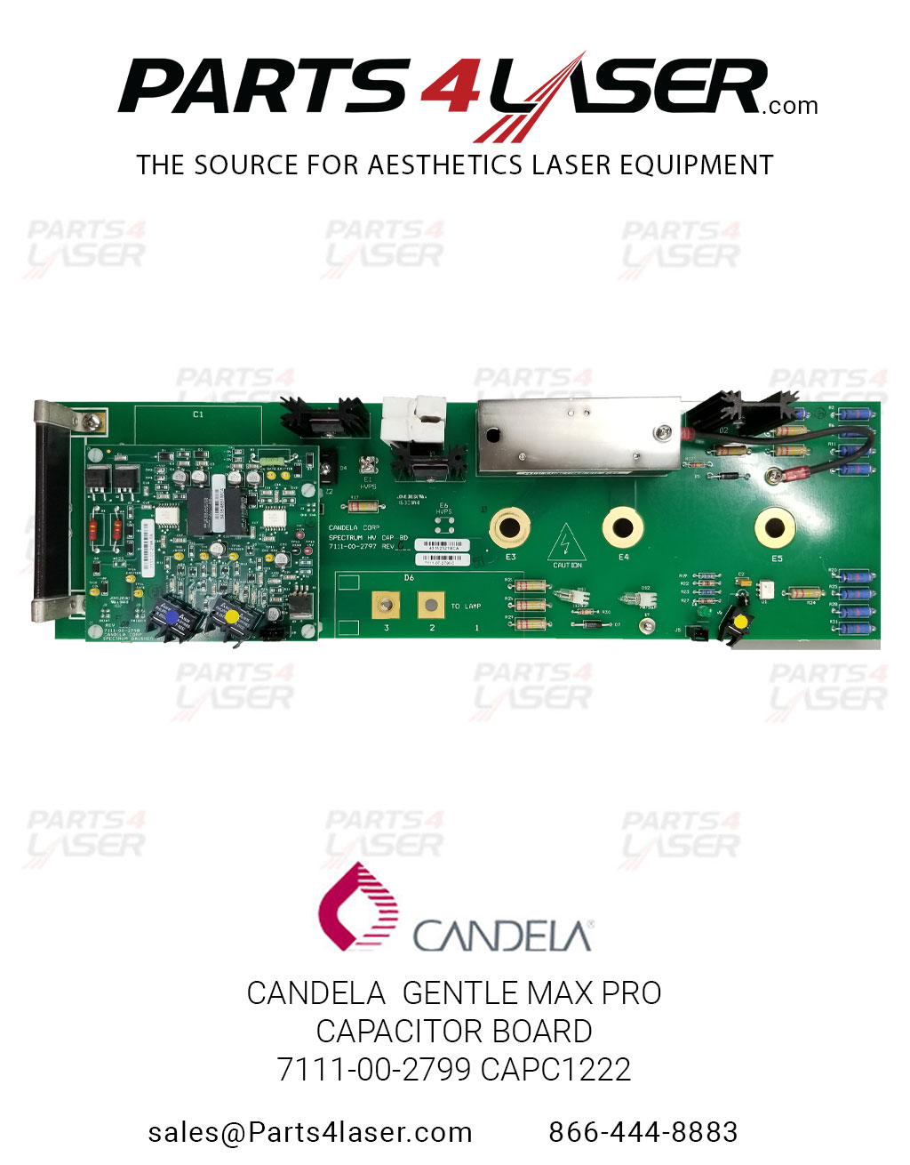 CANDELA PRO HV CAPACITOR BOARD 7111-00-2799 GENTLE MAX PRO CAPACITOR BOARD CAPC1222