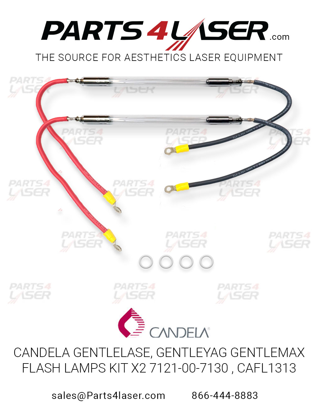 CANDELA GENTLELASE,GENTLEYAG GENTLEMAX FLASH LAMPS KIT X2 7121-00-7130 , CAFL1313