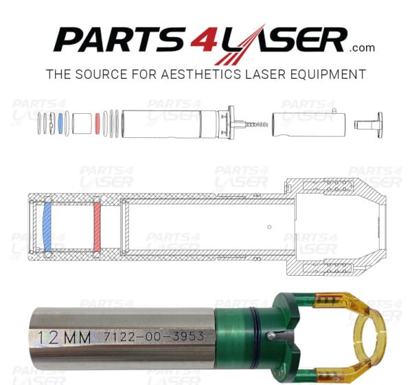 12mm CARTRIDGE OPTICS FOR CANDELA® GENTLEMAX 7122-00-3953, GMAX INTERNAL FOCUS LENS 8050-00-3095 , 8050-00-3110 CACN1355, B16