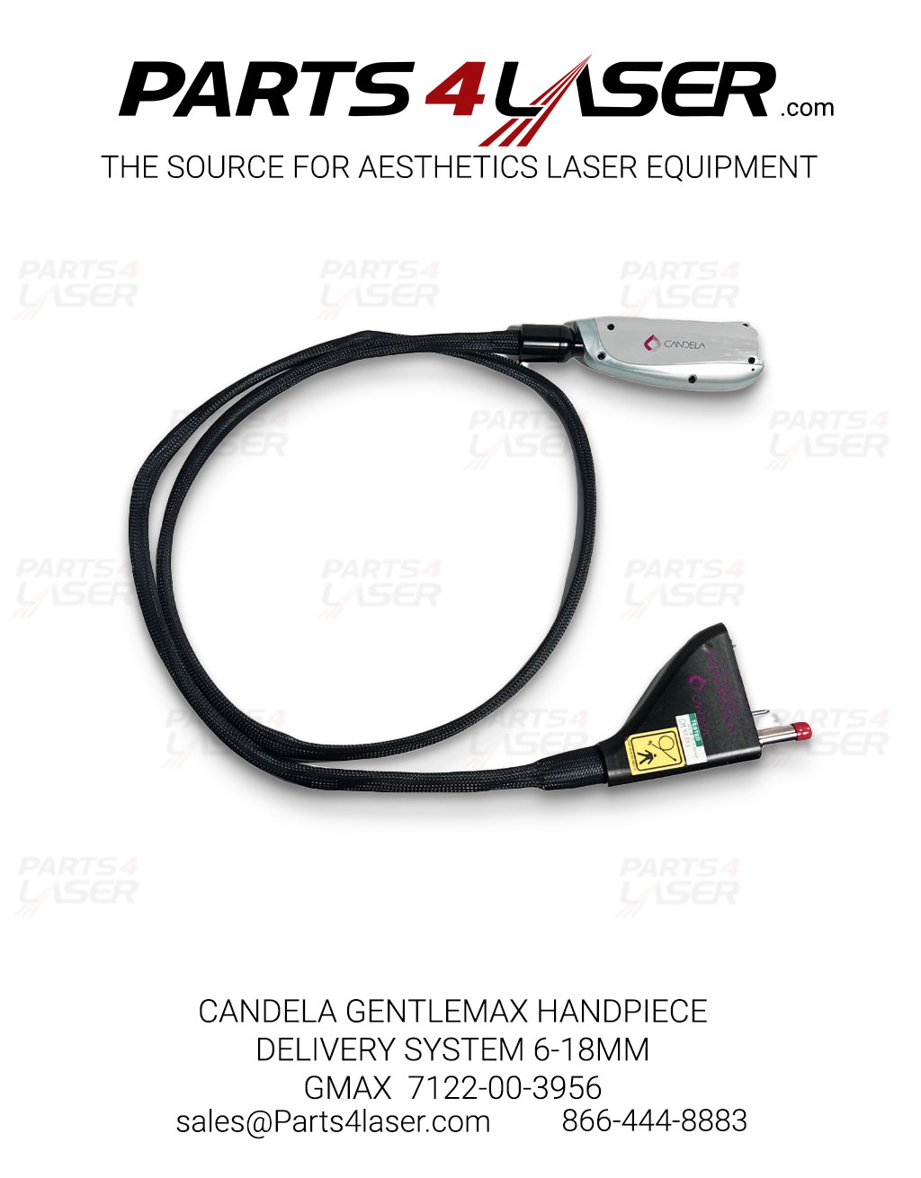 CANDELA GENTLEMAX HANDPIECE DELIVERY SYSTEM 6-18MM GMAX 7122-00-3956 NEW CAHP1284