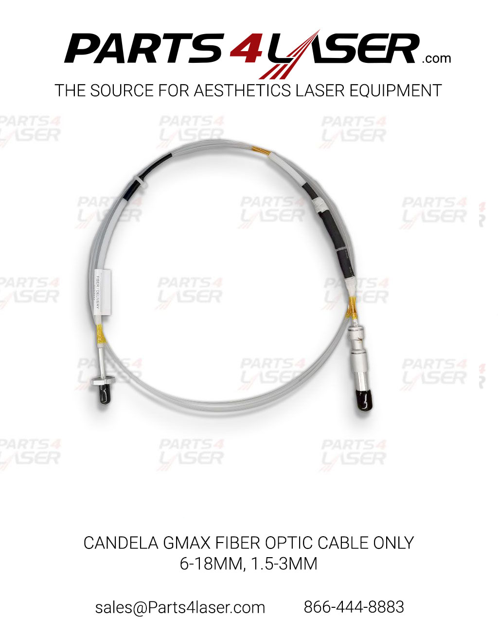 CANDELA GMAX FIBER OPTIC CABLE ONLY 6-18mm , 1.5-3mm CAFC3196