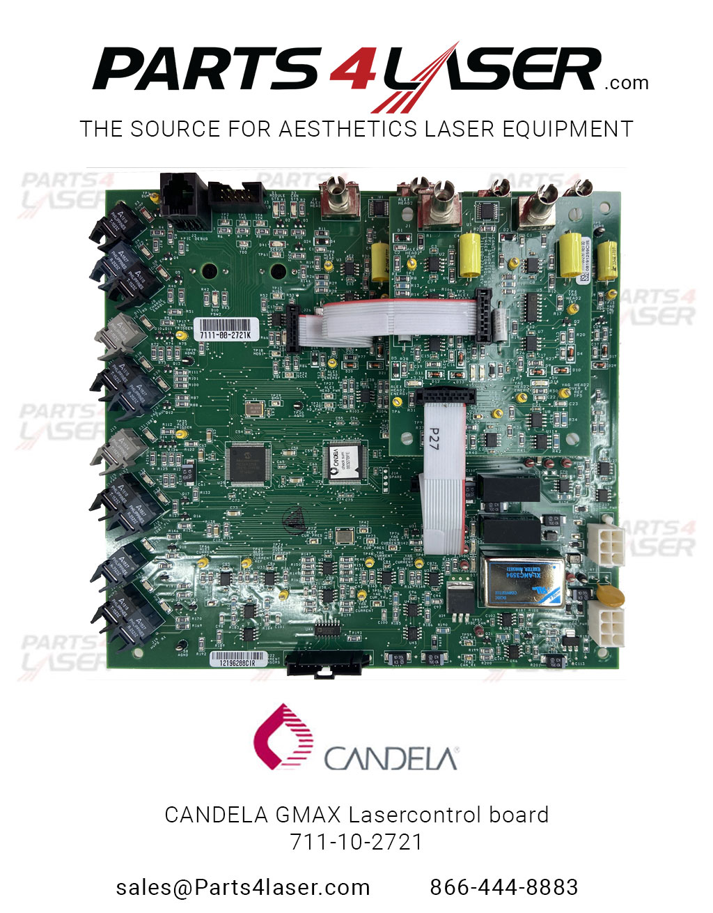 CANDELA GMAX, GENTLE MAX LASER CONTROL CPU BOARD 711-10-2721 CAPC1215