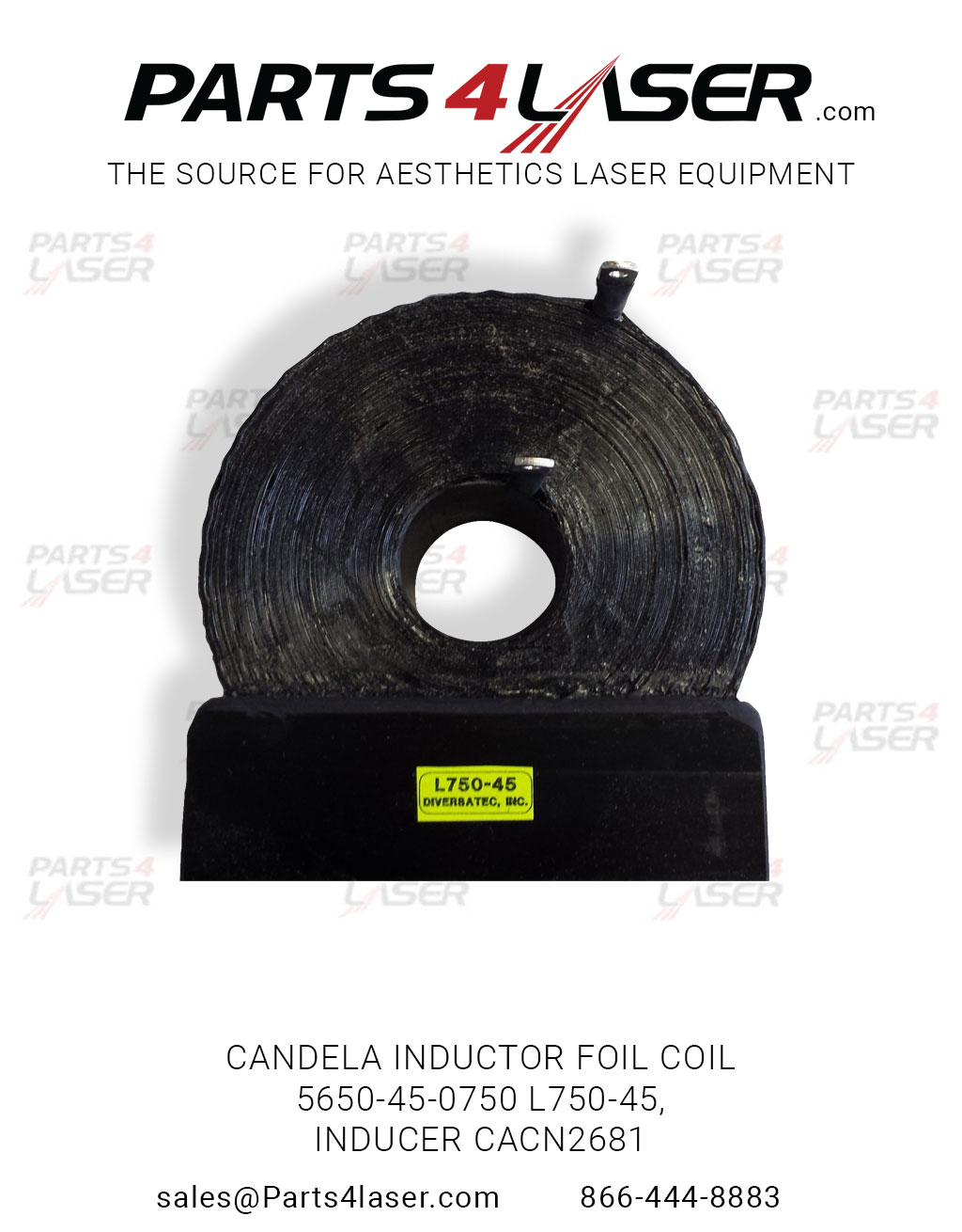 CANDELA INDUCTOR FOIL COIL 5650-45-0750 L750-45, INDUCER CACN2681