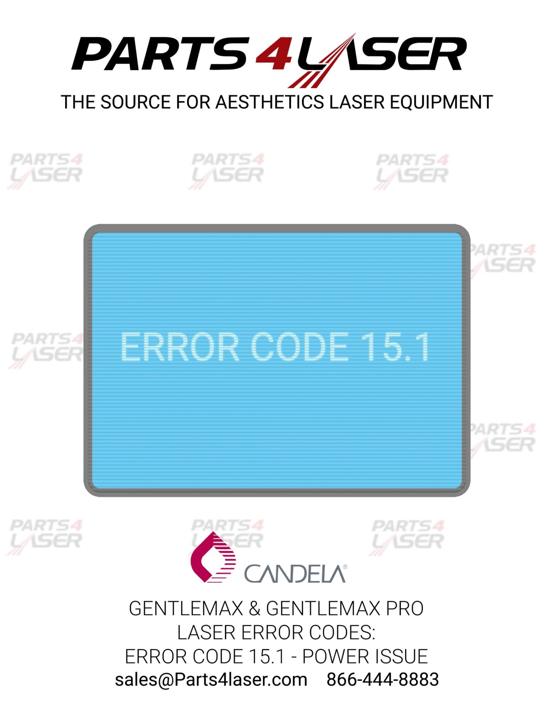 CANDELA GENTLEMAX & GENTLEMAX PRO LASER ERROR CODES: ERROR CODE 15.1