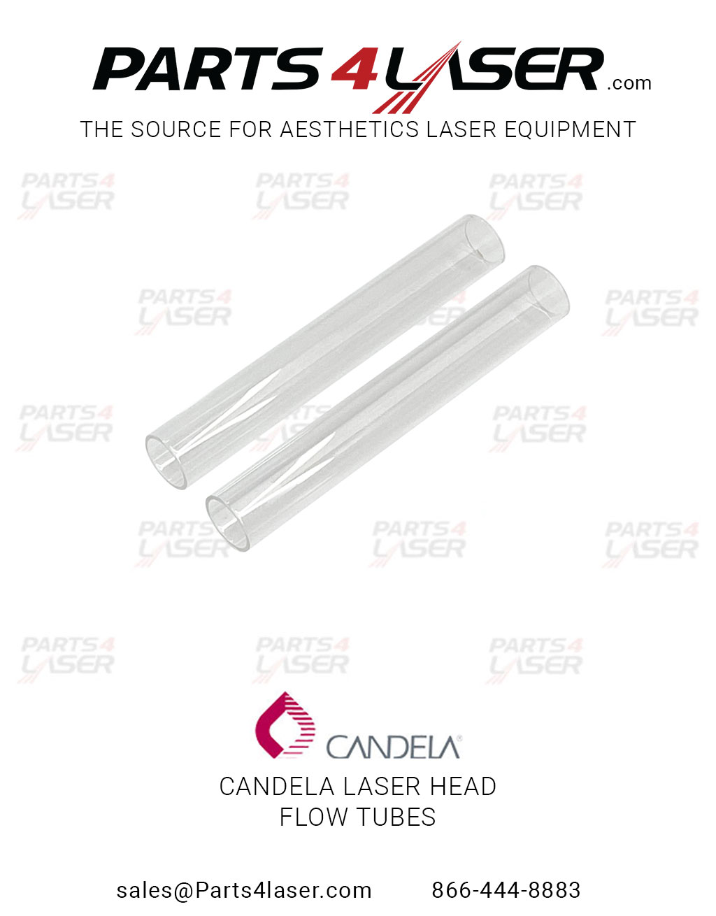 CANDELA GENTLELASE LASER HEAD FLOW TUBES . (2X TUBES) 1301-00-7150 CACN1466 D19