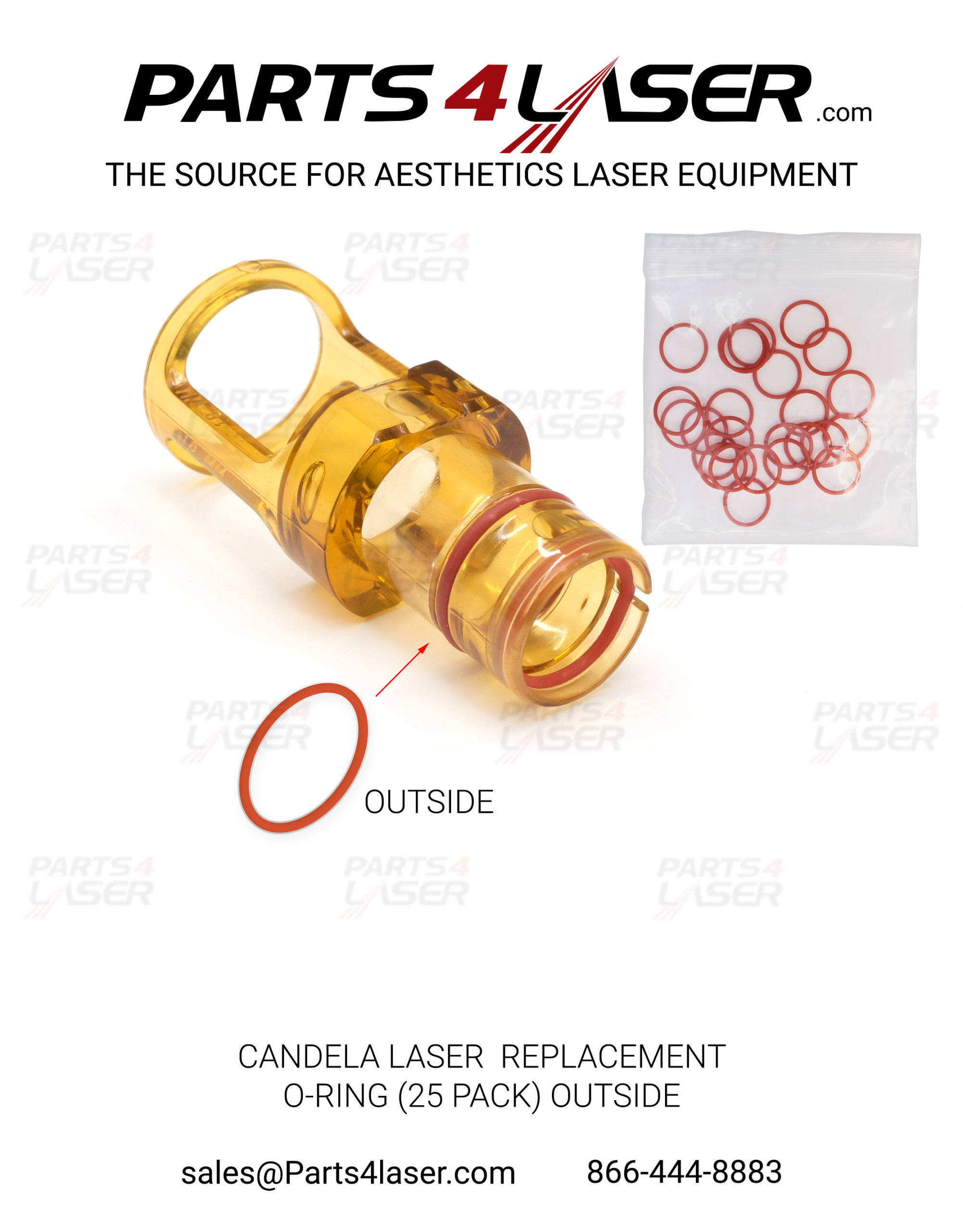 CANDELA LASER DISTANCE GAUGE SEAL REPLACEMENT O-RING OUTSIDE (25 PACK) CACN3251, E15