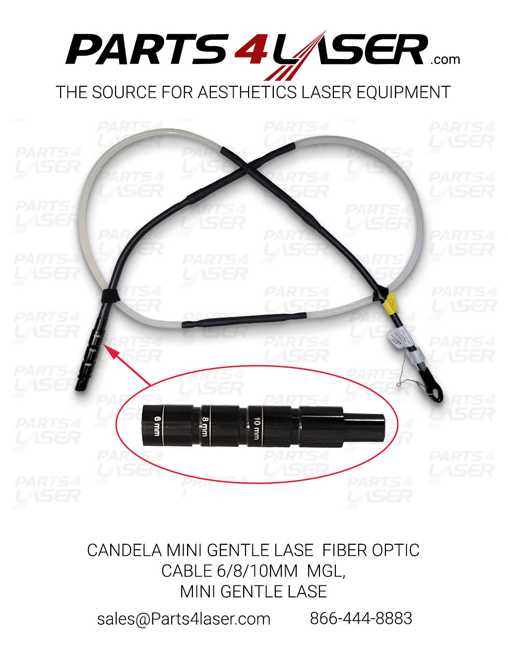 CANDELA MINI GENTLE LASE FIBER OPTIC CABLE 6,8,10MM MGL, MINI GENTLE LASE, CAFC1173