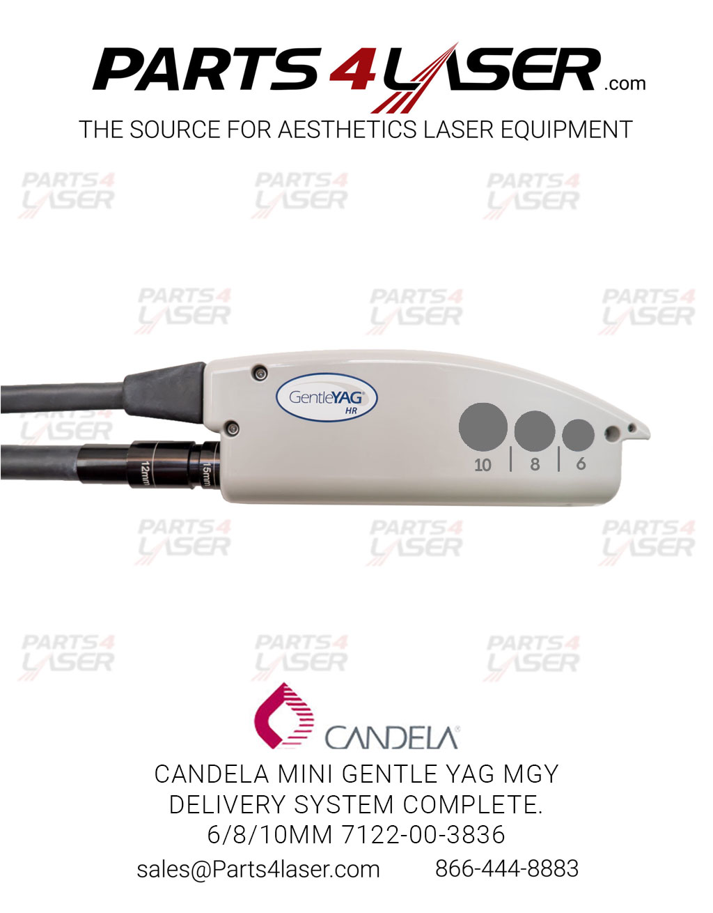 CANDELA MINI GENTLELASE MGL DELIVERY SYSTEM 6/8/10 CAHP2388