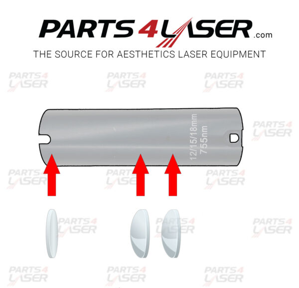 OPTICS SET FOR CANDELA® MINI GENTELASE 12/15/18MM END CAP SET, MGL END CAP 7122-00-3351, CAOP1431