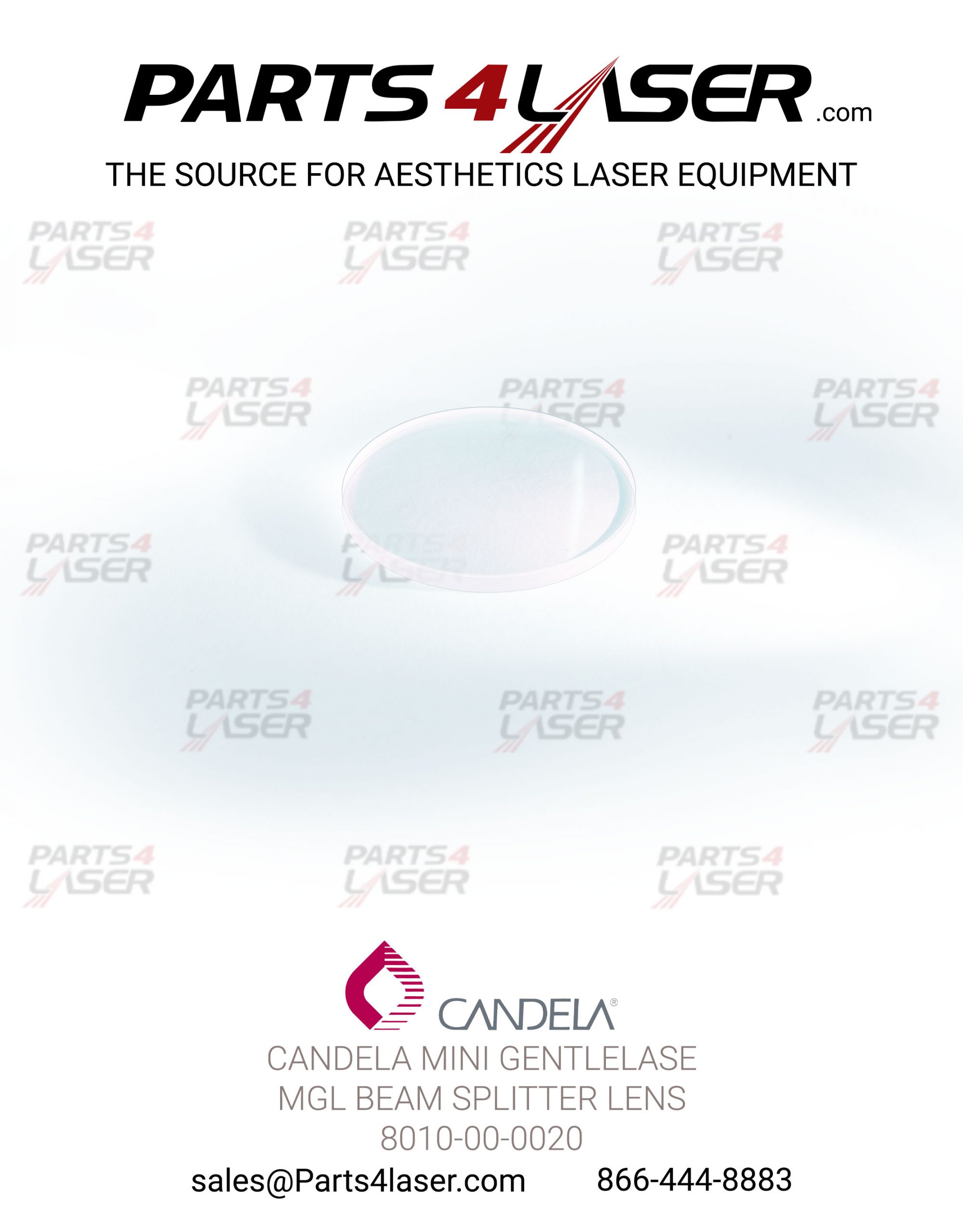 CANDELA MINI GENTLELASE MGL BEAM SPLITTER LENS 8010-00-0020 CAOP1255