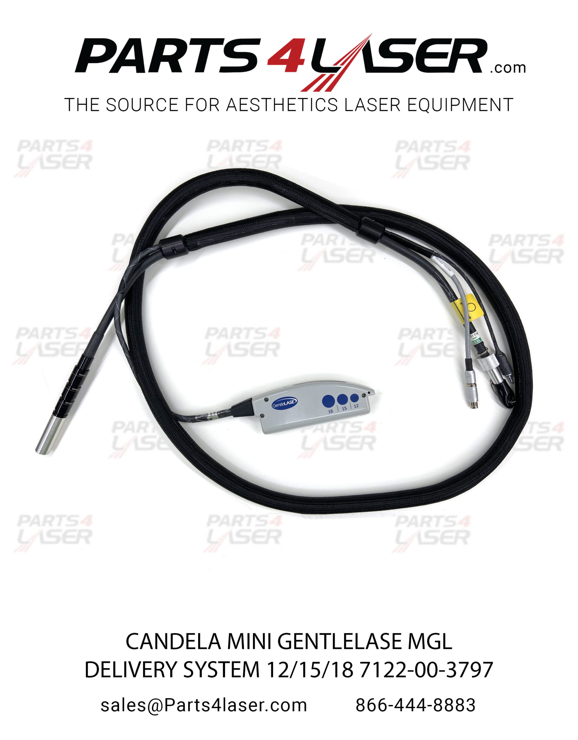 CANDELA MINI GENTLELASE MGL DELIVERY SYSTEM 12/15/18 WITH FIBER 7122-00-3797 , CAHP2496
