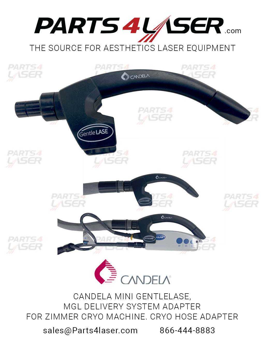 CANDELA MINI GENTLELASE, MGL DELIVERY SYSTEM ADAPTER FOR ZIMMER CRYO MACHINE, CRYO HOSE ADAPTER , CACC2990