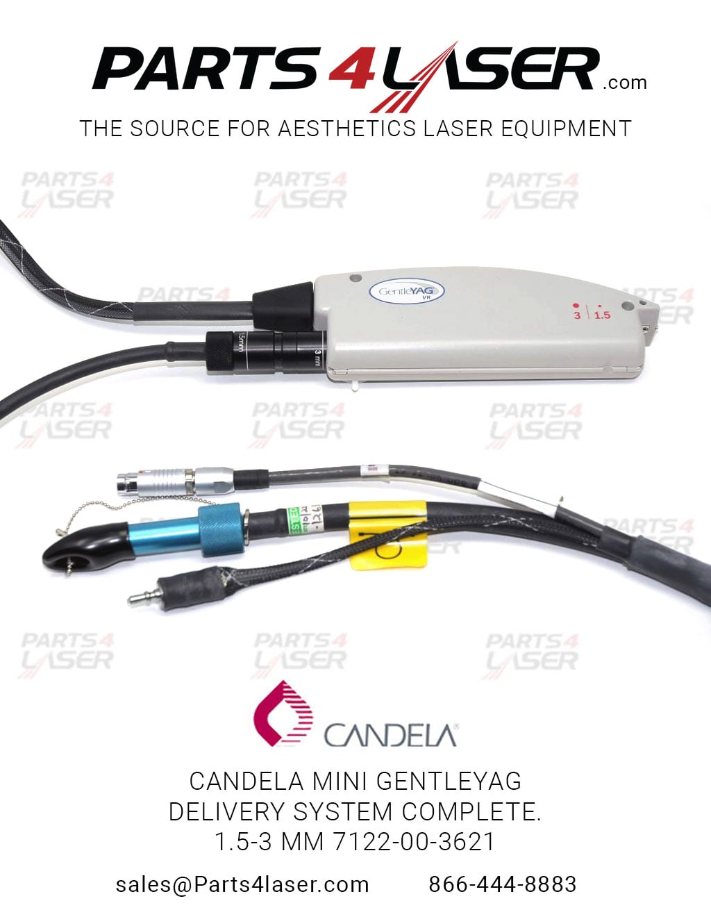 CANDELA MINI GENTLEYAG DELIVERY SYSTEM COMPLETE. 1.5-3 MM 7122-00-3621 CAHP1286